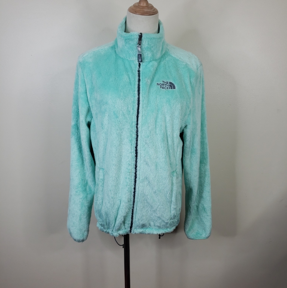 The North Face Women's MINT GREEN Osito Full Zip Soft Fleece Jacket M - Picture 1 of 5
